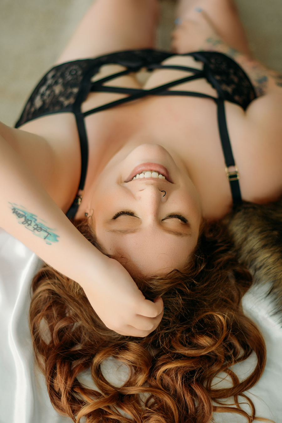 laying down - hair