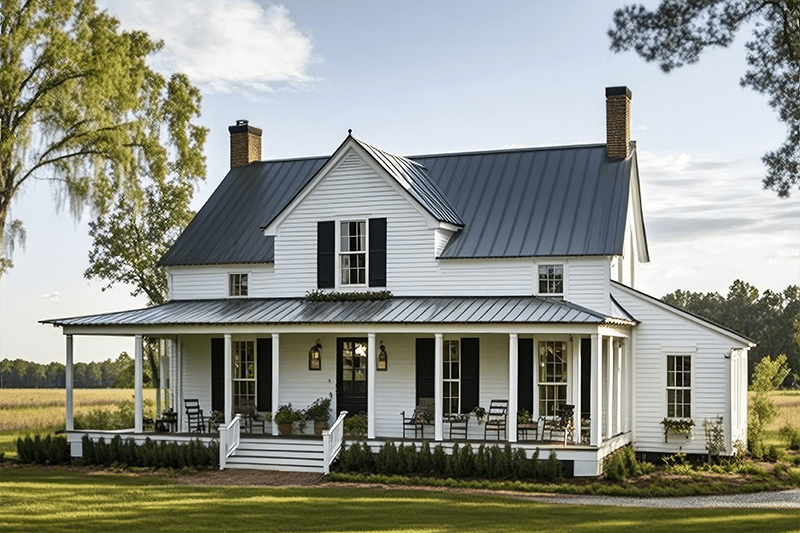 classic white farmhouse